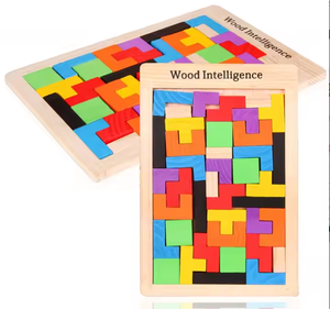Montessori Wooden <strong>Tangram</strong> Jigsaw <strong>Puzzle</strong> New Intelligence Brain Teaser Math Game Building Block Educational Toys For Toddlers - Product Image 5