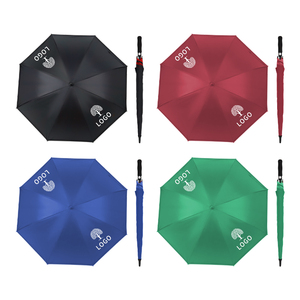 Parapluie de golf de luxe entièrement automatique à 3 plis avec logo personnalisé, poignée en plastique, bleu ciel, imperméable pour la pluie - Product Image 6