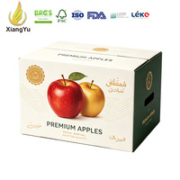 Op maat gemaakte Apple verpakkingsdoos, gegolfde fruitdoos, bedrukte kartonnen verzenddoos voor appels, producten export, groothandel distributie