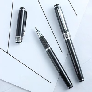 Stylo à encre gel métallique en gros avec logo personnalisé gravé et imprimé pour signature professionnelle et de bureau - Product Image 2