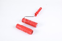 Kit d'outils de peinture pour papier peint Rouleau à peinture décoratif à double motif 9 ''Couverture de rouleau à peinture texturée