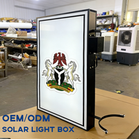 Boîte lumineuse publicitaire solaire à énergie solaire 24 heures sur 24, film PVC personnalisé, film tissu, double face, éclairée, solaire pour magasin, indice de protection IP65