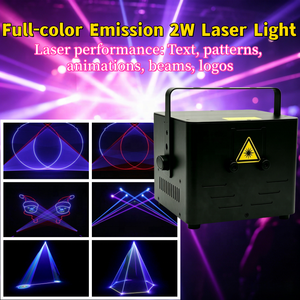 <span class=keywords><strong>Laser</strong></span> <span class=keywords><strong>de</strong></span> scène DMX512 à motif d'animation 2W, télécommande APP, éclairage <span class=keywords><strong>laser</strong></span> RGB pleine couleur pour spectacle - Product Image 1