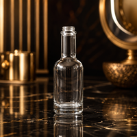 Bouteilles en verre de 15 ml pour spiritueux, vodka, vente en gros, mini bouteilles rondes personnalisées pour whisky, finition dégradée givrée