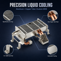 Dissipateur thermique en aluminium sur mesure OEM, plaque froide liquide, tube en cuivre, ensemble de refroidissement par eau pour armoire de contrôle industrielle à onduleur