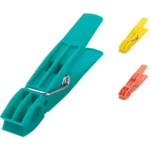 Kleurrijke 24 Stuks Mode Multifunctionele Heavy Duty Wasgoed Plastic Wasknijpers Met Veren Voor Keuken Outdoor Kleding Haringen