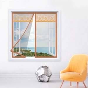 Cortina de pantalla de malla para ventana fácil con cierre de cremallera con patrones múltiples - Product Image 6