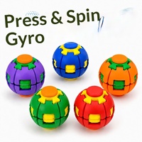 Vente en gros usine : Jouets anti-stress colorés en PLA imprimés en 3D, balles de décompression, gyroscopes de doigt à presser et à tourner pour la relaxation