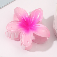 Venta al por mayor verano playa vacaciones nuevo Ins hermosa Plumeria flor plástico pelo garra mujeres hibisco Hawaiano Frangipani pinza de pelo