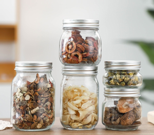 برطمانات زجاجية محكمة الإغلاق بأغطية ألومنيوم لحفظ الفواكه والمربى والمخللات - Product Image 1