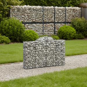Paniers Gabions en Fer Galvanisé Argenté, Lot de 6, Fournitures de Jardin, Décoration Murale Durable pour Clôtures en Pierre - Product Image 2