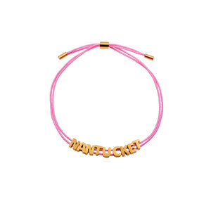 Nantucket Letter <b>Bracelet</b> Zinc Alloy Multicolor Rope Charm Jewelry Gift for Women - Product Image 5