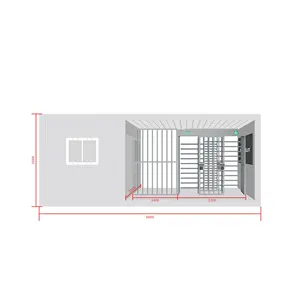 Torniquete de Control de acceso para el personal/visitante, puerta doble giratoria de altura completa, contenedor de 20 pies