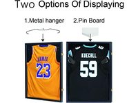 Bingkai Jersey Linen Hitam Semua Bagian Dengan Perlengkapan Hardware Hitam Desain Kunci Engsel Hitam Penuh Bingkai Pajangan Jersey Sepak Bola Basket
