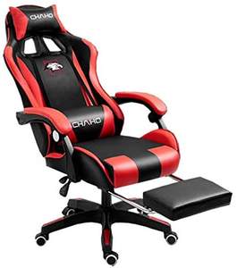 <span class=keywords><strong>CHAHO</strong></span> Silla Gamer de Oficina Más Económica, Cómoda Silla de Cuero para Juegos de Computadora, Silla para Juegos de Carreras - Product Image 2