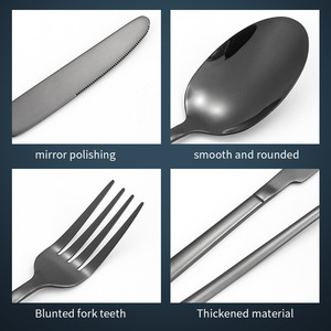 Stainless Steel Cutlery Set 24 18 Pieces Western Steak Knife Fork <b>Spoon</b> Set for Catering - Product Image 5