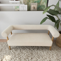 Base de madera de roble macizo, sofá Chesterfield con mechones, muebles tapizados creativos para dormitorio, sala de estar, Hotel, Villa, tela duradera
