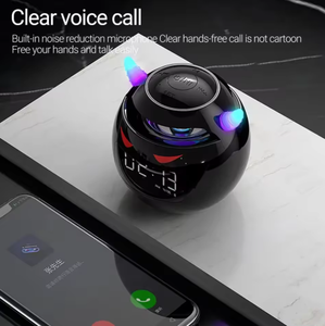 ลำโพงไร้สายอัจฉริยะรุ่นใหม่ Little <span class=keywords><strong>Devil</strong></span> พร้อมซับวูฟเฟอร์ 8D ดีไซน์พลาสติกขนาดเล็ก กันน้ำ พกพาสะดวก พร้อมนาฬิกาปลุก - Product Image 4