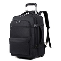 Sac à dos de voyage à roulettes grande capacité multi-compartiments en tissu Oxford, sac de transport pour ordinateur portable, idéal pour les déplacements professionnels et comme bagage cabine