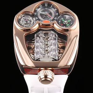 Montre de luxe Jacob & Co. en gros, nouvelle collection, 45 mm, bracelet en caoutchouc, cadran squelette, mouvement mécanique, style casino hip-hop, astronomique - Product Image 3