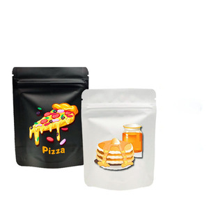 100pcs tùy chỉnh in cấp thực phẩm PE Nắp kéo mùi bằng chứng đứng lên túi bao bì 3.5G/7G/1oz/1lb Ziplock Mylar Túi - Product Image 1