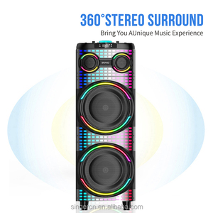 GD-2139 kép 12 inch loa siêu trầm hộp khuếch đại LED đầy màu sắc nhấp nháy ánh sáng bafles loa bằng gỗ chuyên nghiệp - Product Image 3