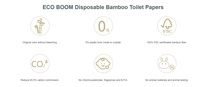 Rouleaux de papier toilette OEM, 1000 pièces, 2 ou 3 couches de papier toilette écologiques, pour salle de bains et hôtel, rouleaux de bambou, 1000 mètres, vente en gros, papier toilette industriel vierge