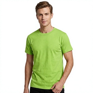 เสื้อยืดคอกลมแขนสั้นสีเทาสำหรับผู้ชาย ผ้าคอตตอนเจอร์ซีย์ถัก สีพื้น เรียบง่าย สไตล์ลำลอง - Product Image 5