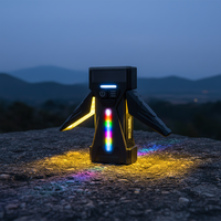 Mini lampe de poche rechargeable 4000LM Lumière RVB Magnétique avec clip de chapeau Lampe torche Batterie Li-ion 2000mah Multifonction