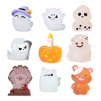 Figurines en résine miniatures phosphorescentes d'Halloween en gros : Décorations fantômes, citrouilles et pierres tombales pour maisons de poupées, micro-paysages et loisirs créatifs DIY