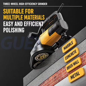 Máquina de pulido gruesa de molienda de piso de mano de tres ruedas Herramienta de planchado de superficie de cemento de hormigó - Product Image 5
