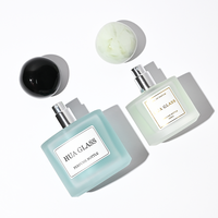Bouteille en verre de 30 ml, 50 l, 100 ml en gros pour usine, flacon de parfum givré de 50 ml avec bouchon ovale unique