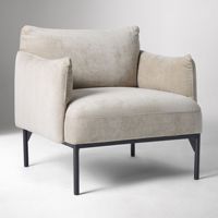 Fauteuil individuel moderne en tissu personnalisable, style minimaliste italien de luxe léger, pour chambre et salon
