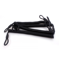 Porte-clés en plastique à ressort élastique, anneau porte-clés en spirale, sangle extensible, cordon élastique