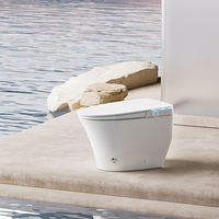 Toilette intelligente pour enfants avec bidet électrique à lumière ambiante colorée, à poser au sol, conforme aux normes cUPC du marché nord-américain