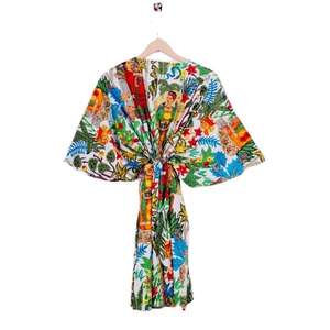 Nuevo Vestido Kaftán de Algodón Estilo Bohemio, Ligero, Estampado, Ideal para el Verano, Excelente Precio - Product Image 4