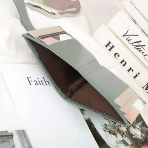 Vente en gros de sacs à main en peau de mouton tissés à chaud, porte-cartes en cuir véritable à la mode simple, porte-cartes pour hommes et femmes - Product Image 6