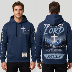 Men's <b>Christian</b> <b>Hoodie</b> 100% Cotton French Terry Regular Fit Breathable Pocket Design Autumn Casual Print Pattern - Product Image 3