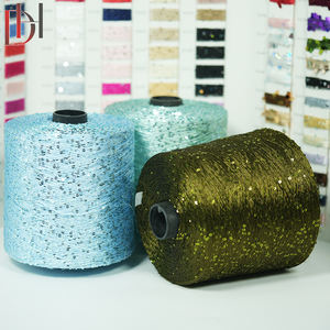 Tela tejida de perlas 150D, poliéster de <span class=keywords><strong>3mm</strong></span>, doble giro para ropa, proveedor de hilo de lentejuelas de ganchillo - Product Image 5