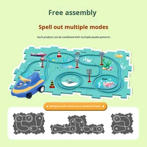 Circuit de Voiture Électrique Transformable pour Enfants Garçons 2026, Éducatif, en Plastique, Échelle 1:5, Scène Urbaine DIY, Puzzle à Assembler - Product Image 4
