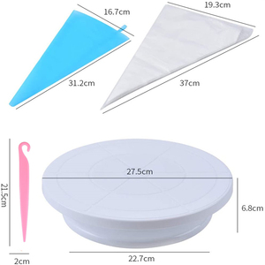 Kit de decoración de pasteles de 106 piezas, juego de suministros para hornear con soporte giratorio para plato giratorio y boquillas - Product Image 2