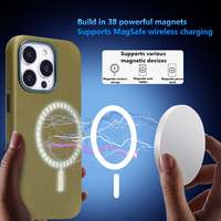 Étui de téléphone portable en cuir véritable personnalisé en usine pour iPhone 15 16 Pro Max Plus 17 Pro avec logo personnalisé