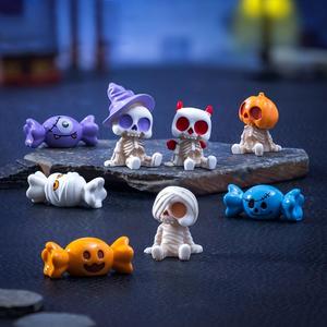 Figurines miniatures en résine peintes à la main pour Halloween : fantômes, citrouilles, squelettes, décorations de bonbons – Vente en gros, ornements pour la maison, remplisseurs pour fêtes et loisirs créatifs - Product Image 2