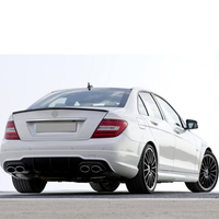 Kit carrosserie complet pour Mercedes Benz Classe C W204 2011-2014, mise à niveau C63 AMG : pare-chocs avant et arrière, capot, phares, feux arrière, rétroviseurs latéraux