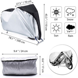 <span class=keywords><strong>Housse</strong></span> <span class=keywords><strong>de</strong></span> vélo pliable en polyester imperméable avec coutures doubles thermosoudées, taille personnalisée pour vélos <span class=keywords><strong>de</strong></span> montagne et <span class=keywords><strong>de</strong></span> route - Vélo d'extérieur - Product Image 4