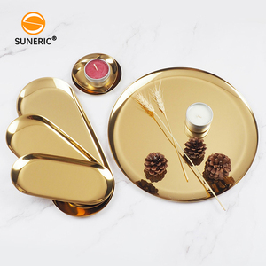 Plato de fruta seca, platos, bandeja para velas, comida de lujo, pastel de Chocolate, joyería ovalada de Metal, bandejas para servir al por mayor de acero inoxidable - Product Image 3