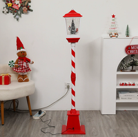T-431 Lustige Weihnachts-Schneestraßenlaterne Modische Weihnachtsdekoration Laternenpfahl für Zuhause Feiertagsdekoration