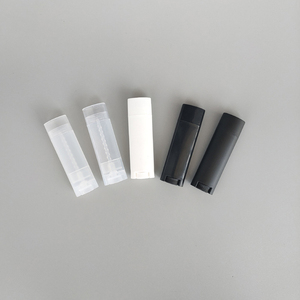 Nhà Máy Sản Xuất Rỗng Rõ Ràng Frosted Mờ Matte Đen Trắng 4.5Gram 4Ml Oval Lip Balm Ống Container - Product Image 1