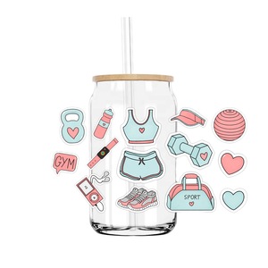 Vaso de Vidrio Libbey Personalizado con Diseño de Chica Afroamericana, Impresión UV, Lavable e Impermeable, 16oz/20oz, JM - Product Image 1
