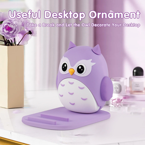 Gadgets de bureau mignon hibou Design support de téléphone Pvc universel polyvalent support de téléphone de bureau - Product Image 6